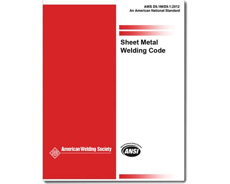 d9 1 d9 1m 2018 sheet metal welding code|D9.1/D9.1M:2018 SHEET METAL WELDING CODE.